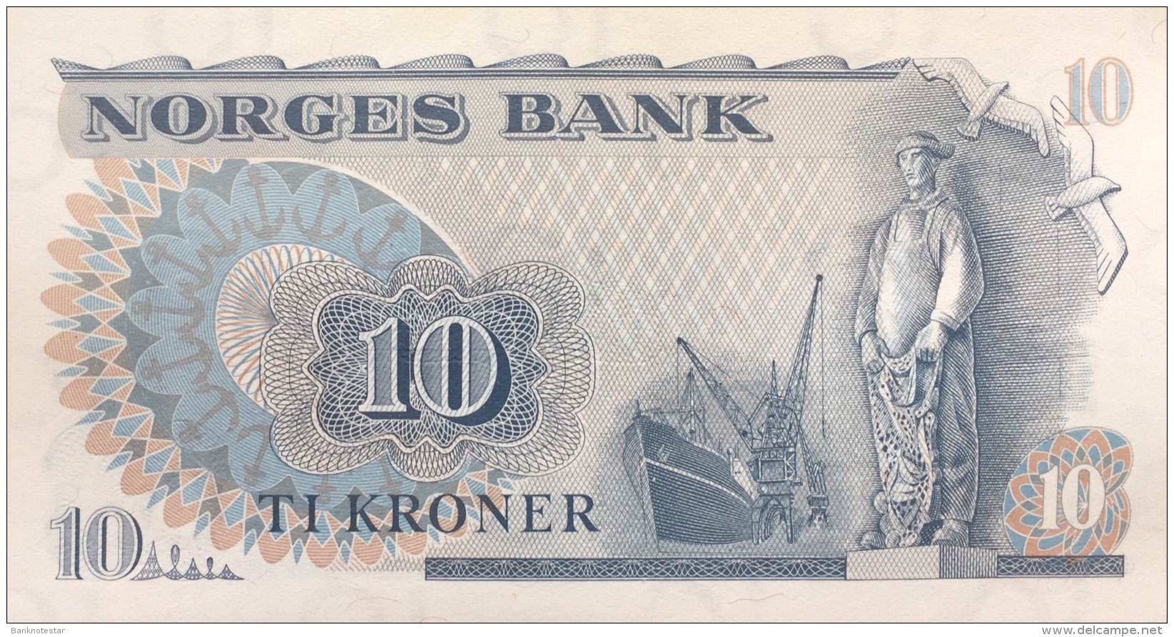 Norway 10 Kroner, P-36c (1977) UNC - Norwegen