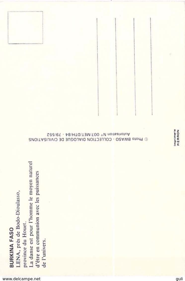 Afrique-BURKINA FASO -  LENA Près De Bobo-Dioulasso Province De Houet La Danse (dance MASQUE MASK)*PRIX FIXE - Burkina Faso