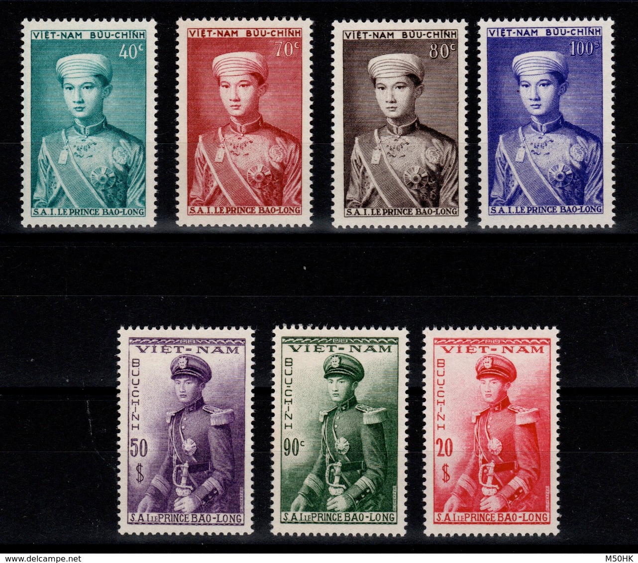 Vietnam - YV 22 à 28 N** Prince Bao Long Serie Complete - Viêt-Nam