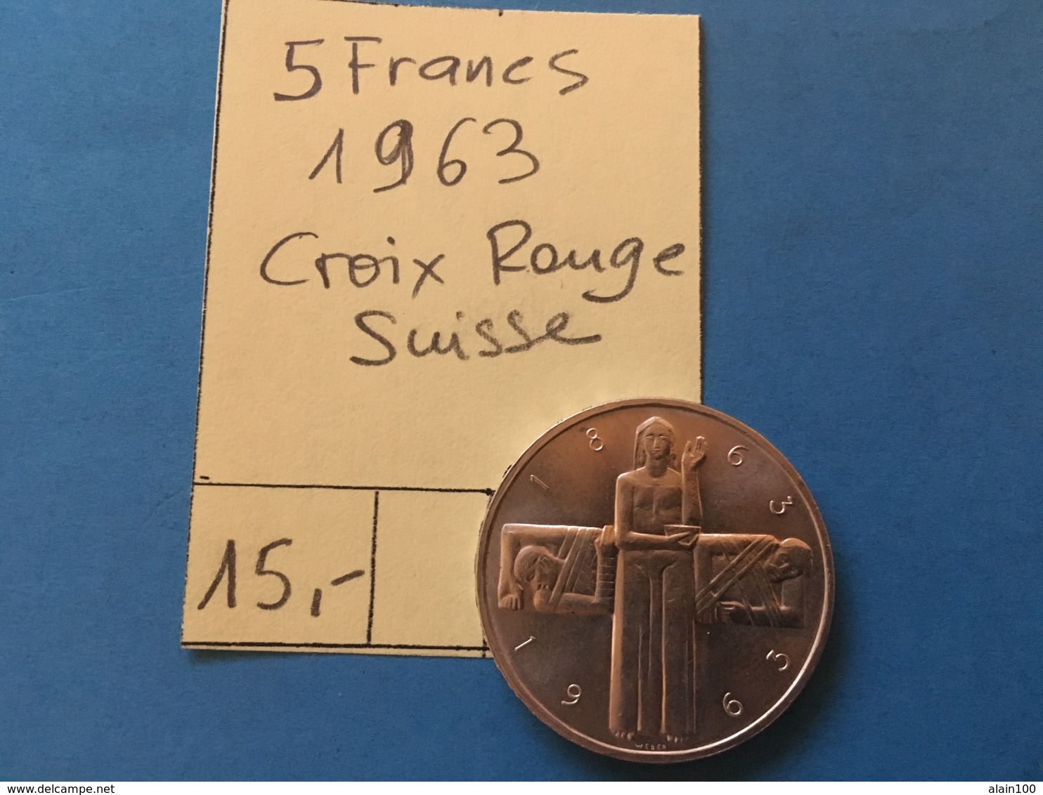 5 FRANCS SUISSE  1963 - CROIX ROUGE SUISSE - MONNAIE ARGENT SUPERBE - Vrac - Monnaies