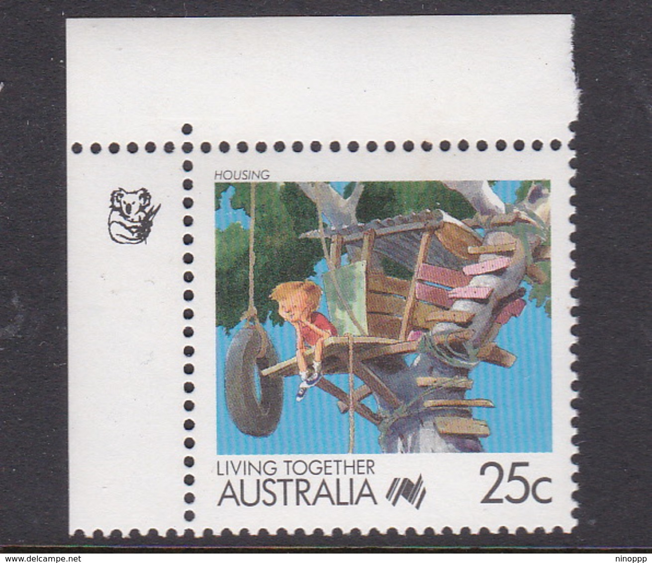 Australia ASC 1129a 1988 Living Together 25c Housing 1 Koala,mint Never Hinged - Proofs & Reprints