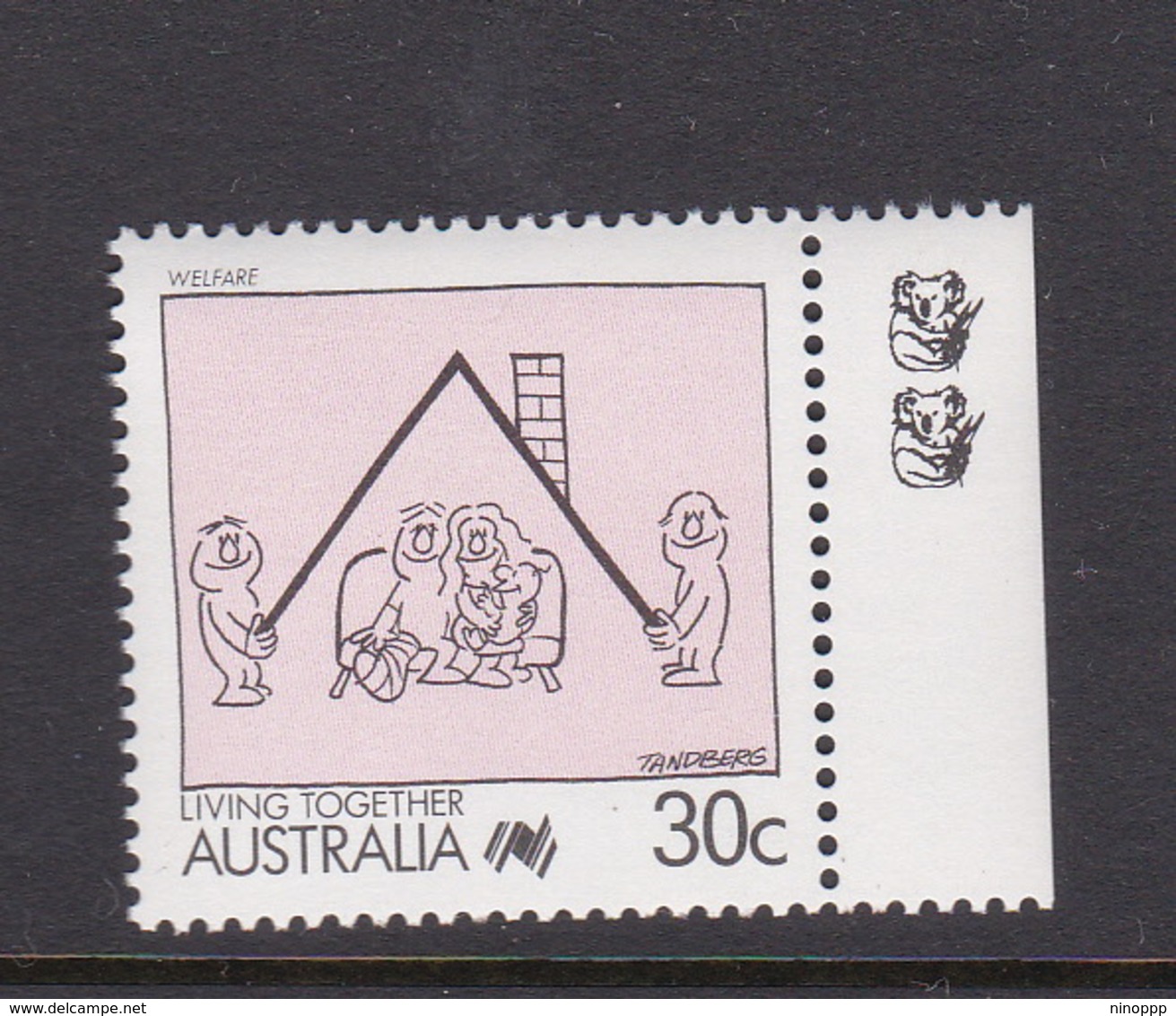 Australia ASC 1130a 1988 Living Together 30c Welfare 2 Koalas,mint Never Hinged - Proofs & Reprints