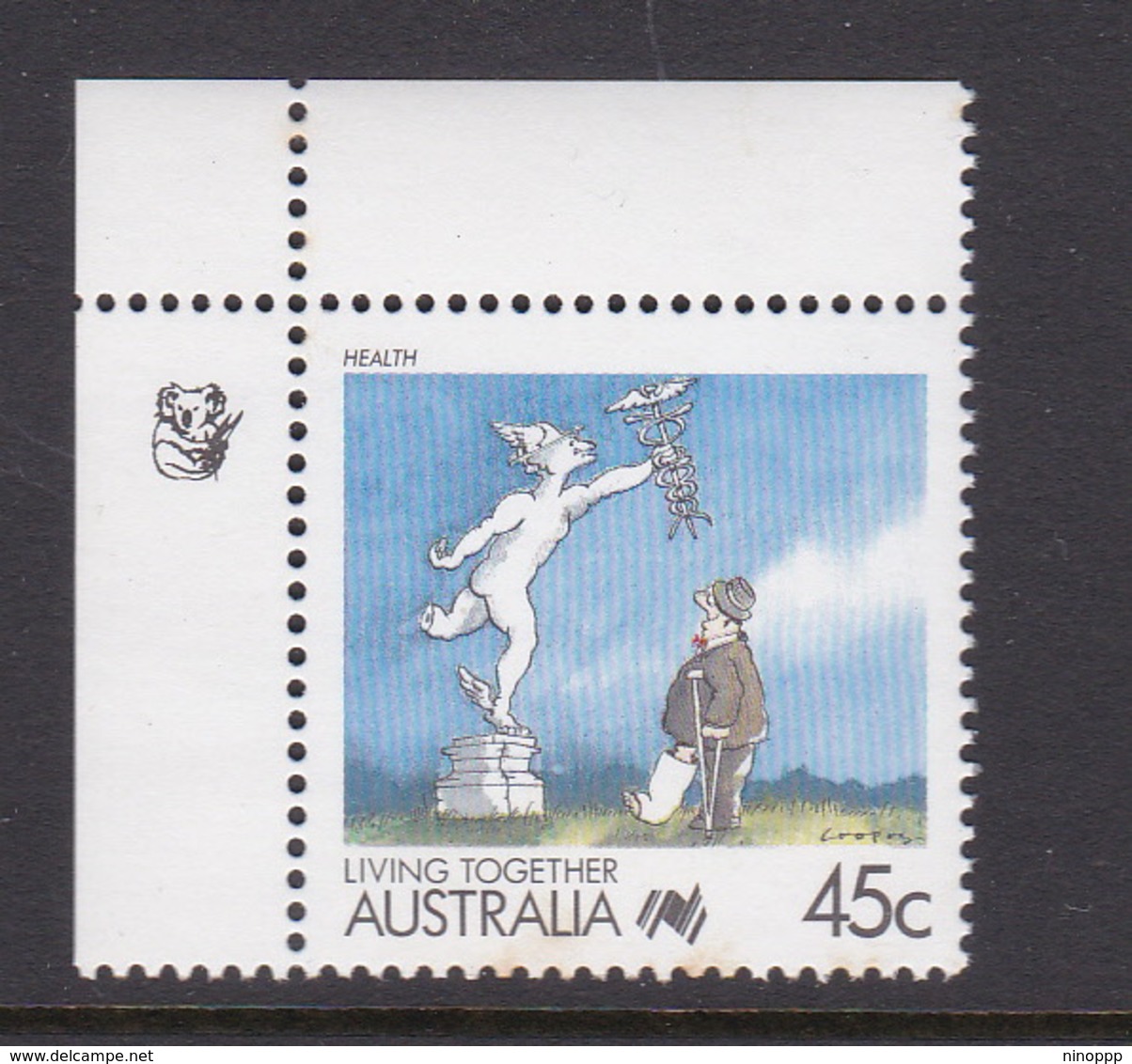 Australia ASC 1133a 1988 Living Together 45c Health 1 Koala,mint Never Hinged - Essais & Réimpressions