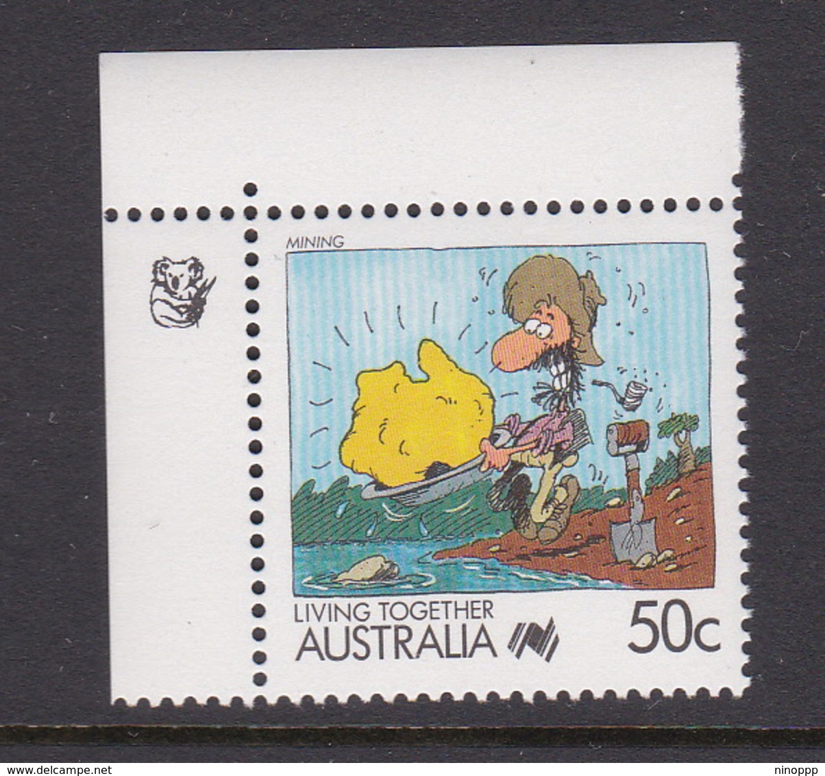 Australia ASC 1134a 1988 Living Together 50c Mining 1 Koala,mint Never Hinged - Essais & Réimpressions