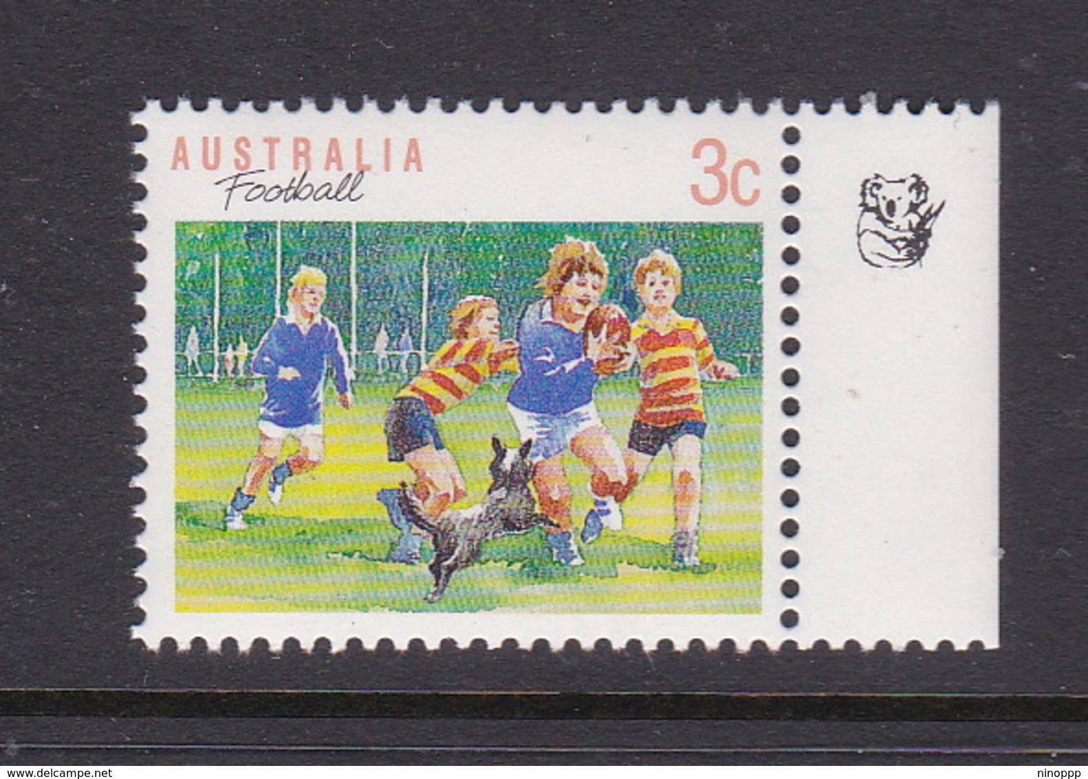 Australia ASC 1184a 1989 Sports 3c Football 1 Koala Reprint,mint Never Hinged - Essais & Réimpressions