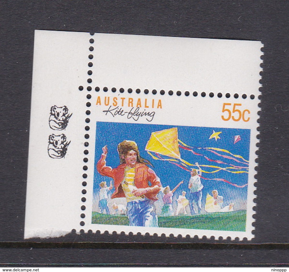 Australia ASC 1186a 1989 Sports 55c Kite Flying 2 Koalas,mint Never Hinged - Essais & Réimpressions