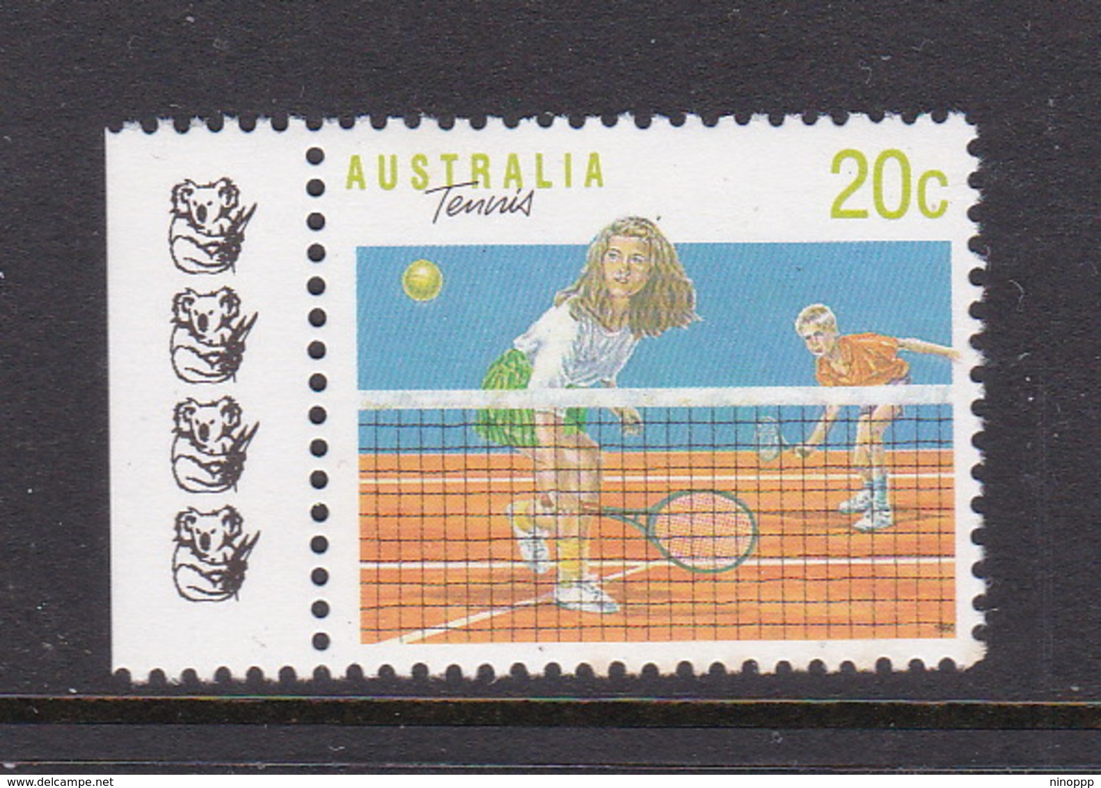 Australia ASC 1229d 1990 Sports 20c Tennis 4 Koalas,mint Never Hinged - Prove & Ristampe