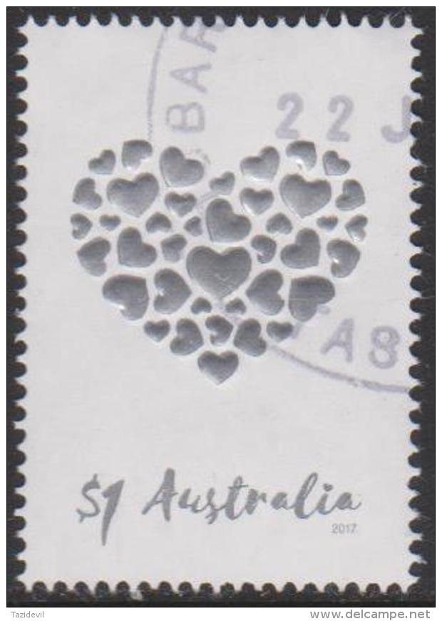 AUSTRALIA - USED 2017 $1.00 Special Occasions - Embossed Heart - Oblitérés