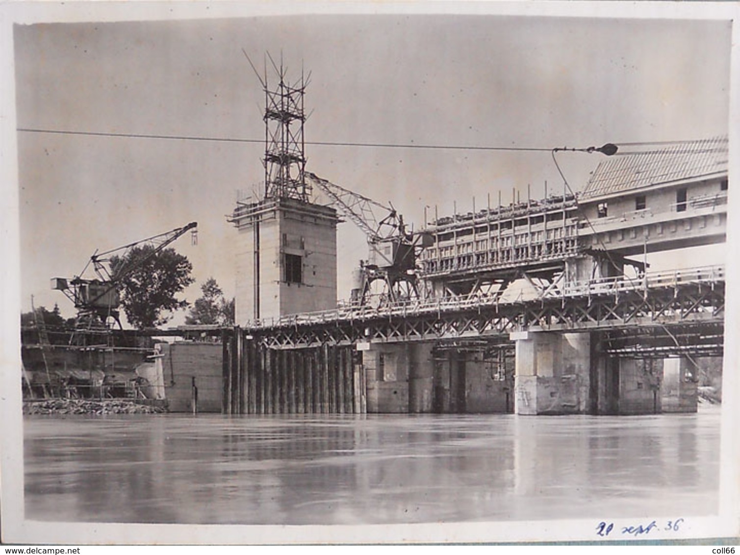01 Barrage De Jons 01 Nievroz 2 Photos 1936-1937l éditeur Entreprise Industrielle Paris - Places