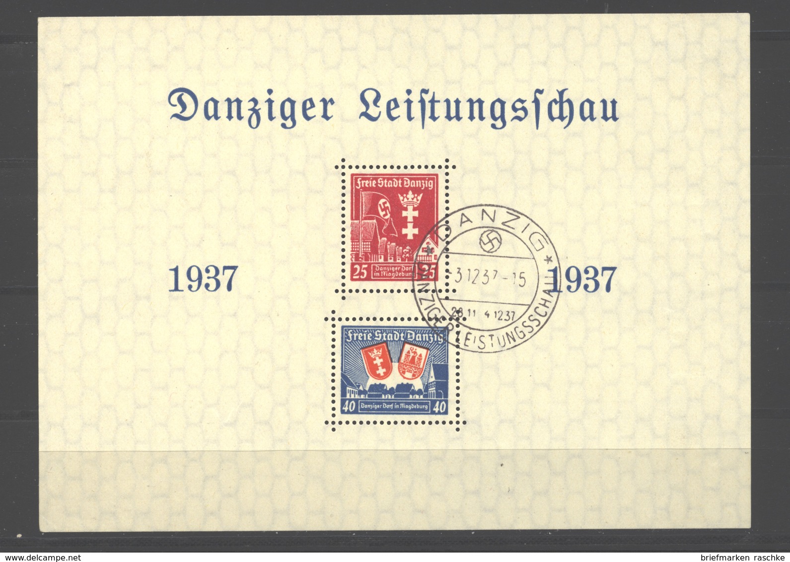 Danzig,Bl.3,o,Sonderstempel - Gebraucht