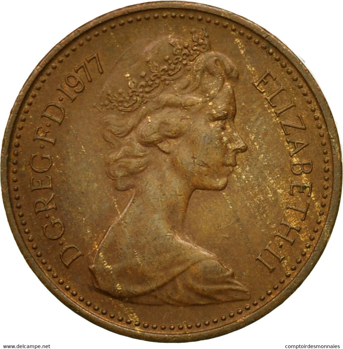 Monnaie, Grande-Bretagne, Elizabeth II, New Penny, 1977, TB, Bronze, KM:915 - 1 Penny & 1 New Penny