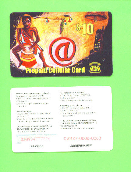 SURINAME - Remote Phonecard As Scan - Suriname