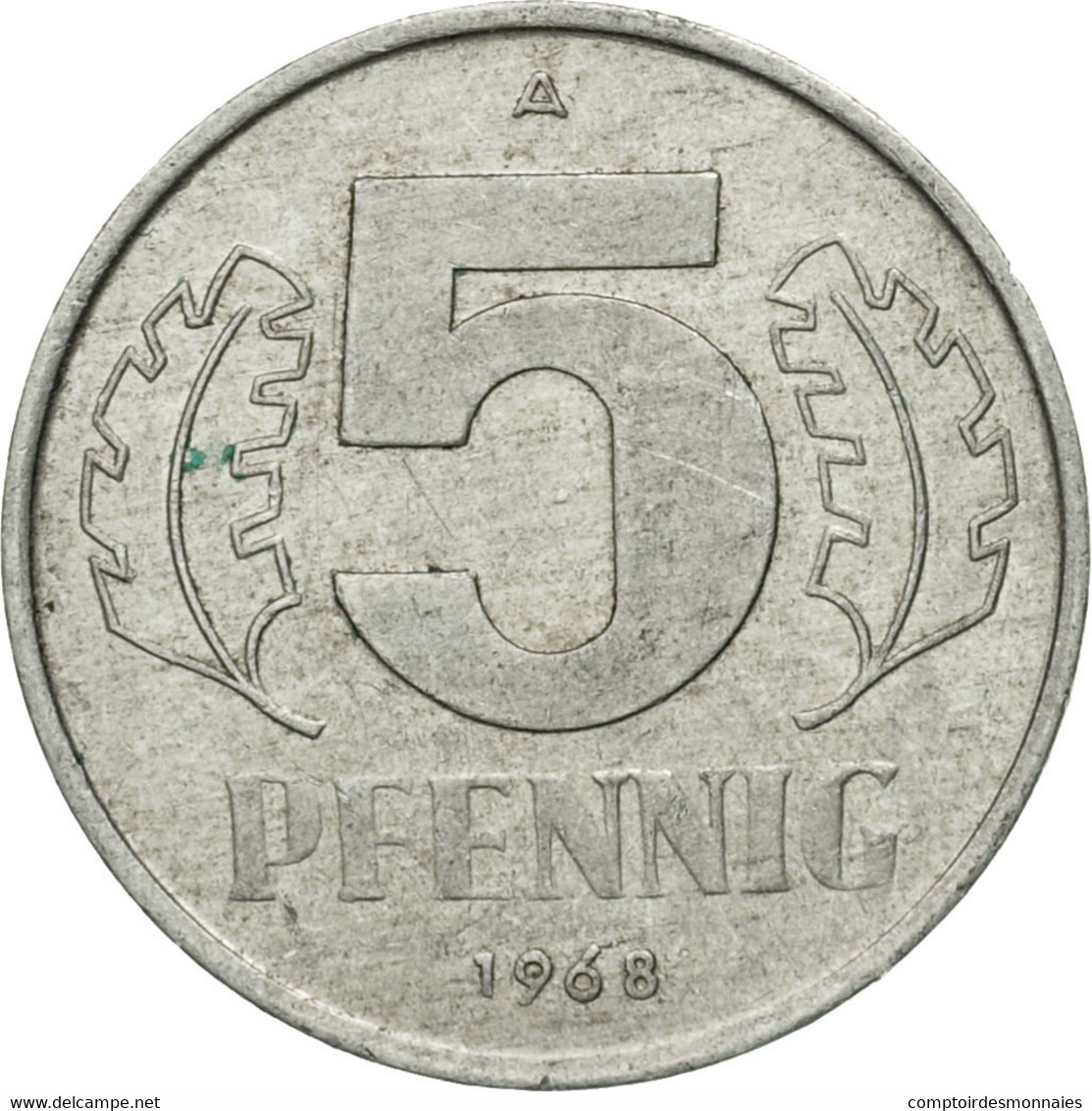 Monnaie, GERMAN-DEMOCRATIC REPUBLIC, 5 Pfennig, 1968, Berlin, TB+, Aluminium - 5 Pfennig