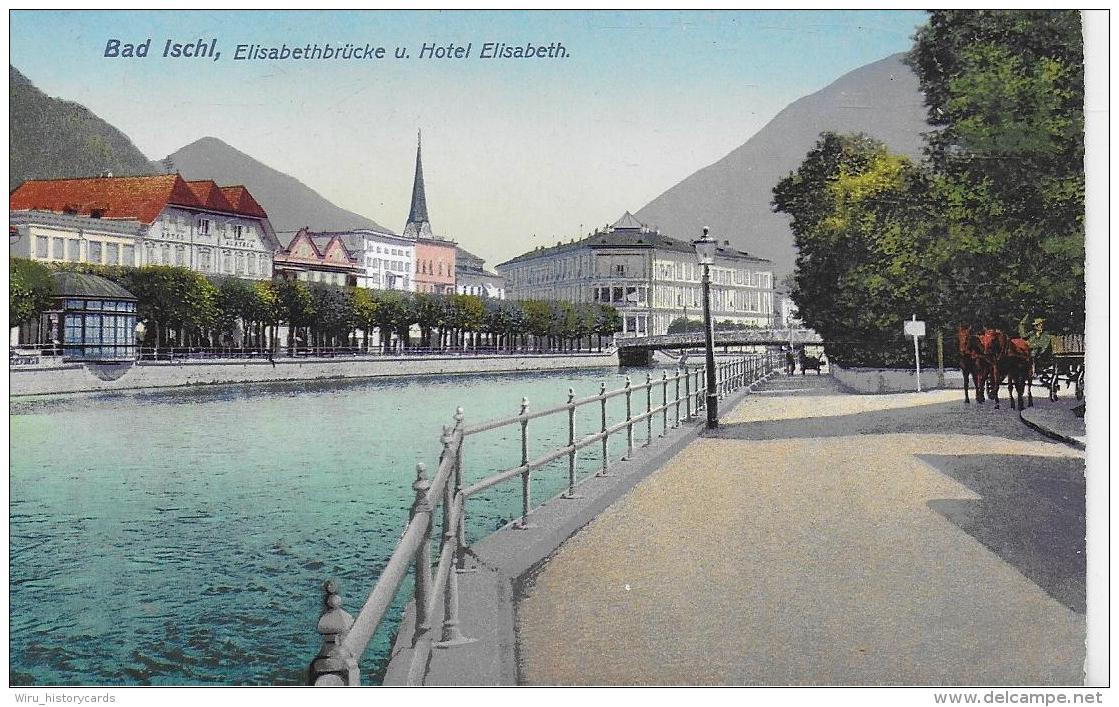 AK 0004  Bad Ischl - Elisabethbrücke Und Hotel Elisabeth / Verlag Zieher Um 1910-20 - Bad Ischl