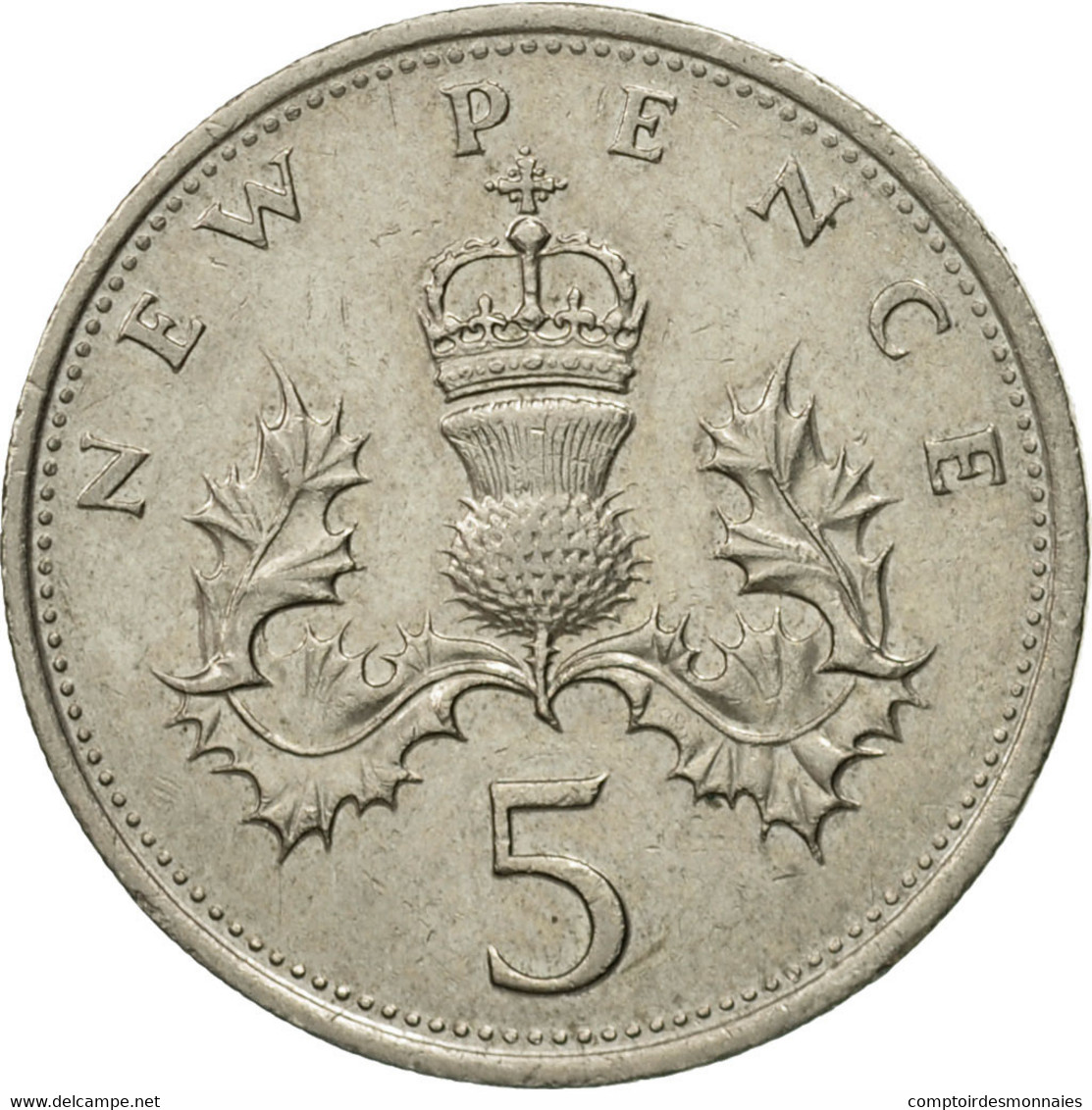 Monnaie, Grande-Bretagne, Elizabeth II, 5 New Pence, 1971, TB+, Copper-nickel - 5 Pence & 5 New Pence