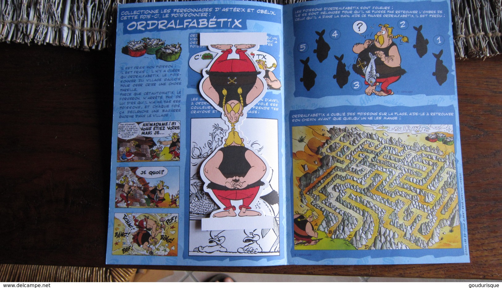 ASTERIX MENU BISTRO ROMAIN ORDRALFABETIX - Astérix