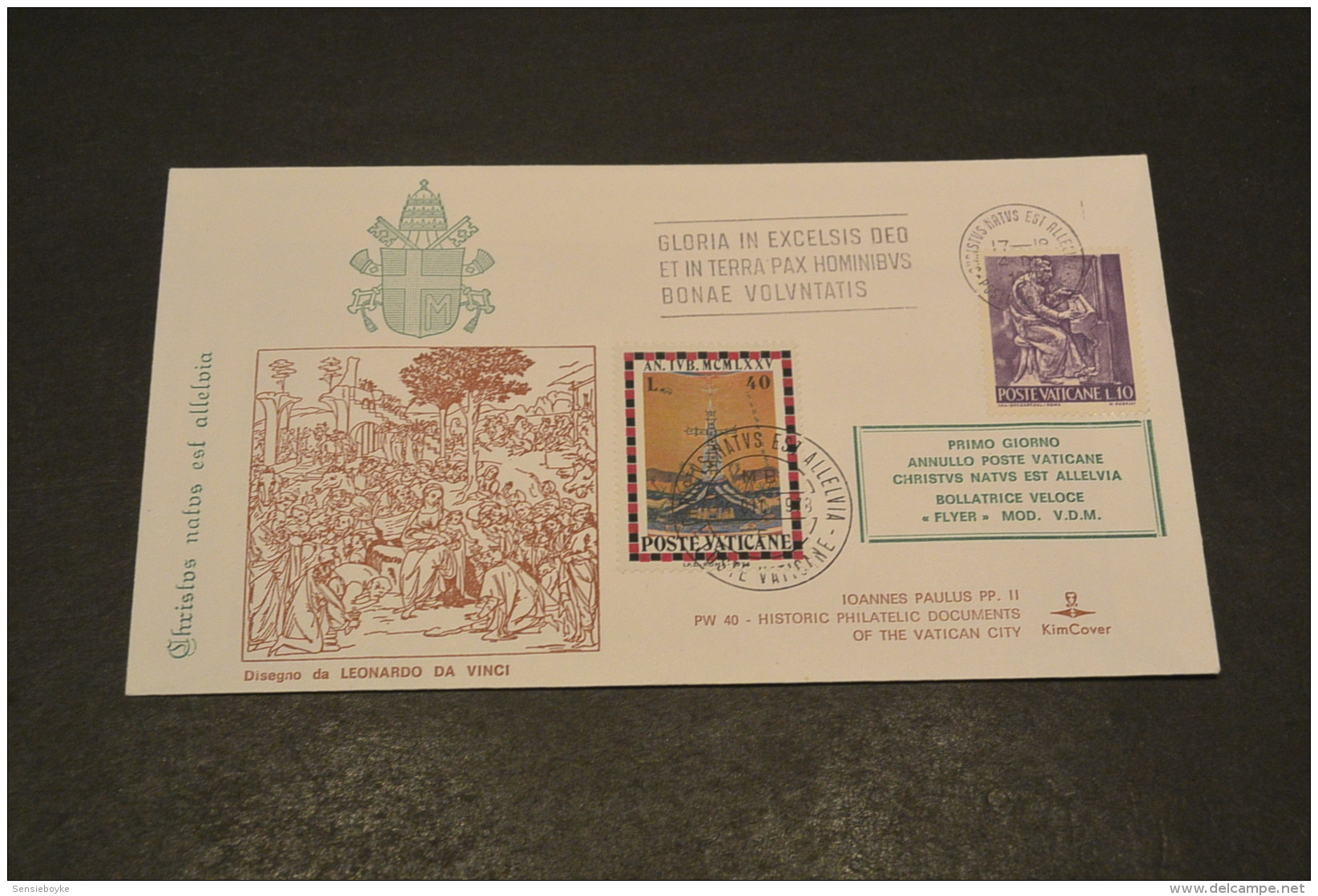 JP2280- KimCover - 1978- Joannes Paulus PP II - PW40 - Historic Documents Of Vatican City - Disegno Da Leonardo Da Vinci - Papas