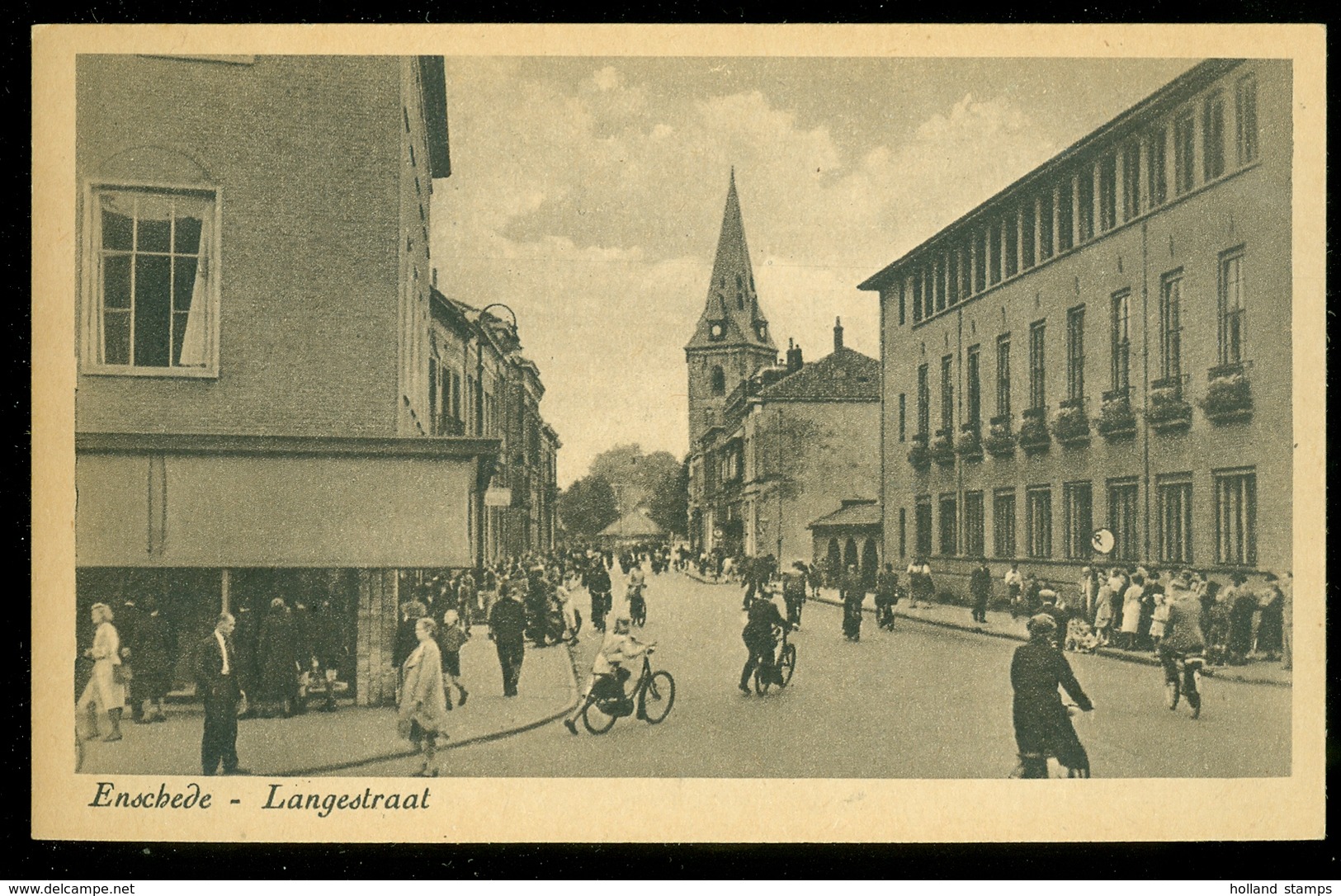 NEDERLAND ANSICHTKAART * ENSCHEDE * LANGSTRAAT   (3896a) - Enschede