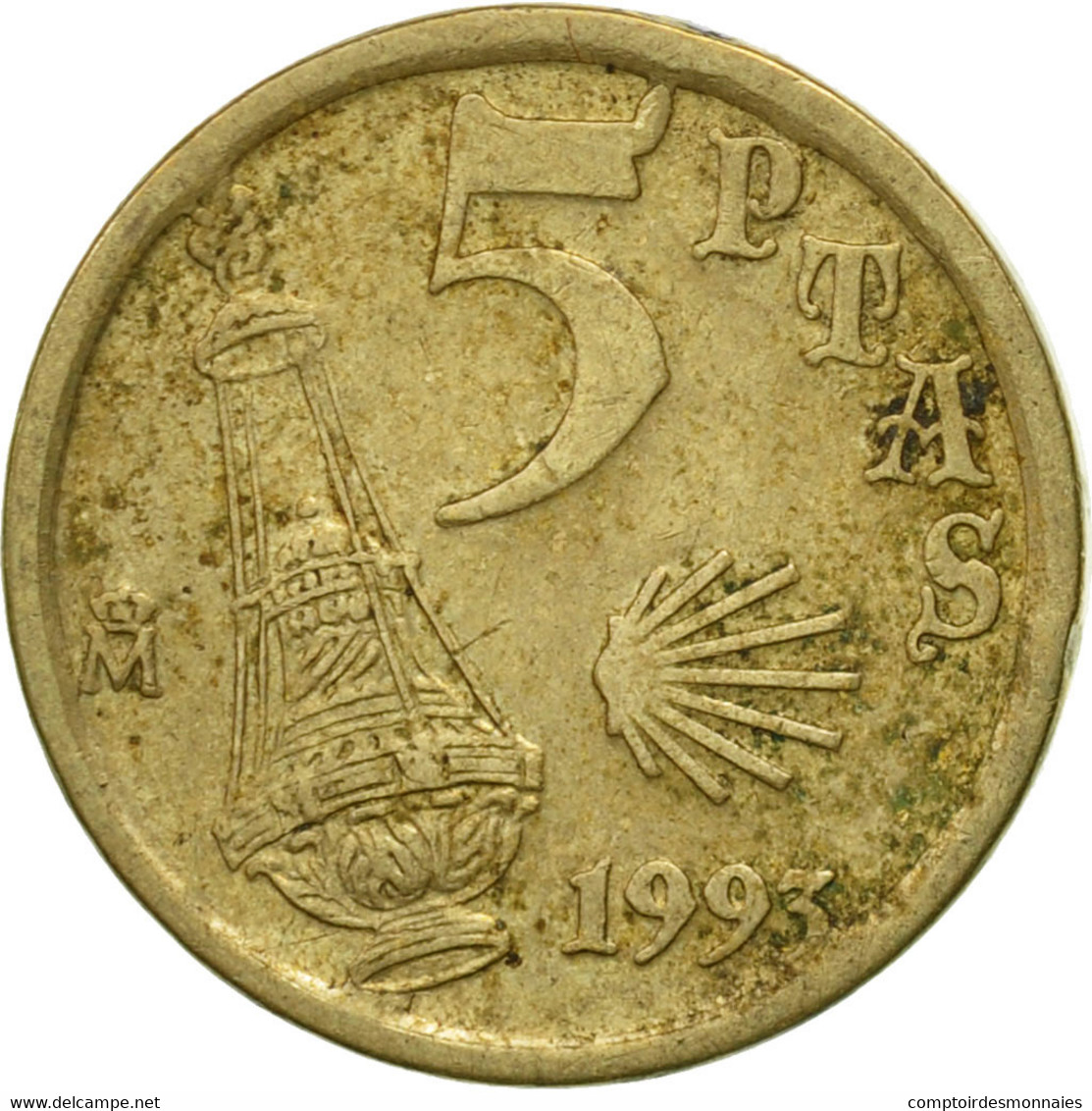 Monnaie, Espagne, Juan Carlos I, 5 Pesetas, 1993, Madrid, TB, Aluminum-Bronze - 5 Pesetas