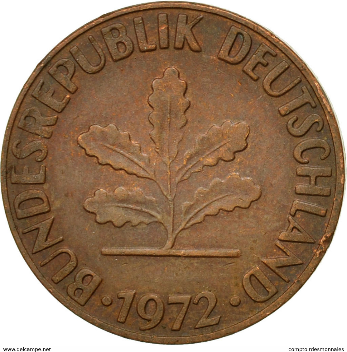 Monnaie, République Fédérale Allemande, 2 Pfennig, 1972, Stuttgart, TTB - 2 Pfennig