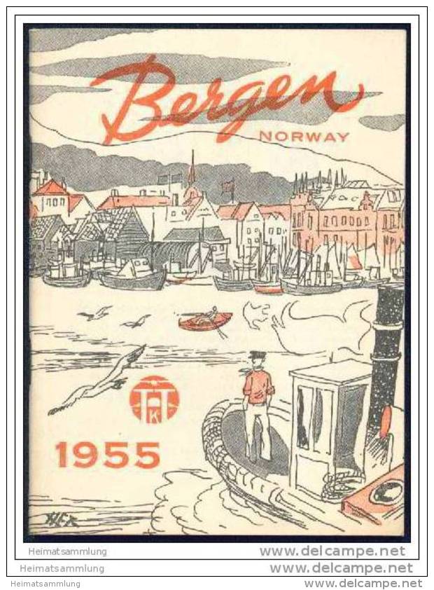 Norwegen - Bergen 1955 - 66 Seiten Mit Vielen Illustrationen - In Englischer Sprache - Europa