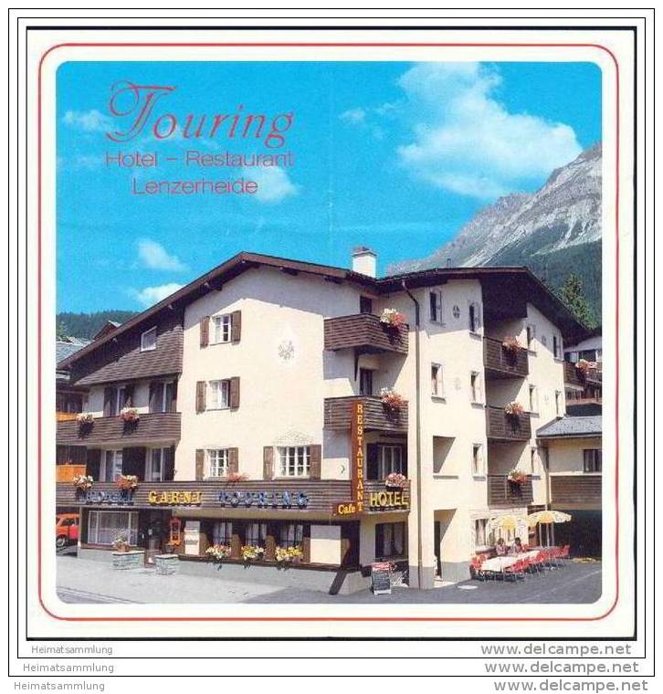 Lenzerheide - Hotel Touring - Faltblatt Mit 12 Abbildungen - Suiza