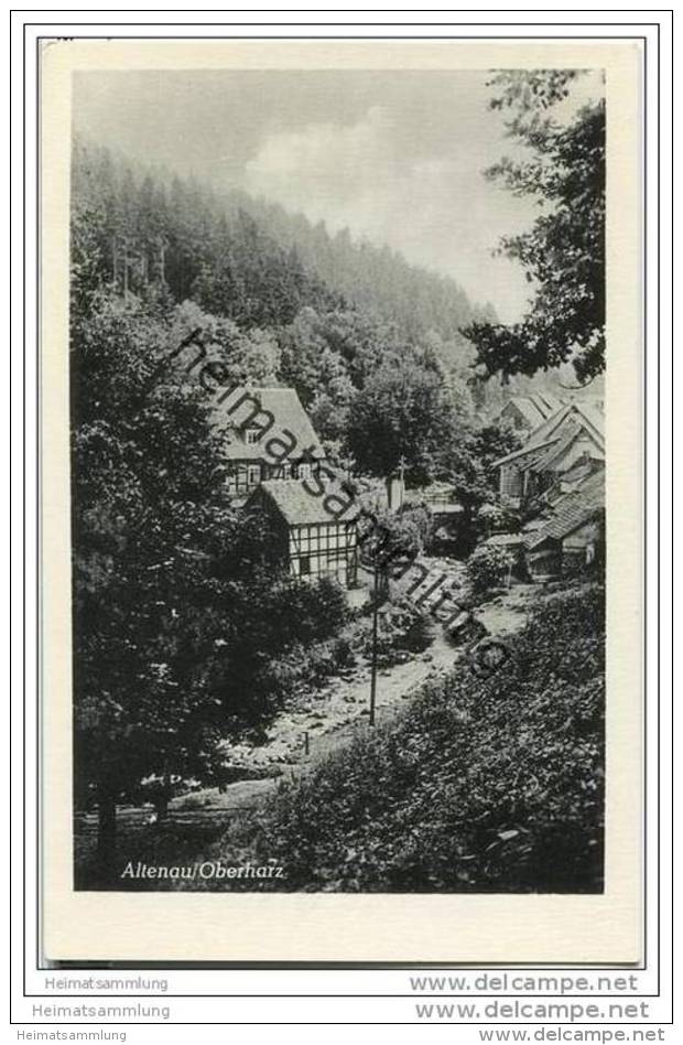 Altenau / Oberharz - Teilansicht - Foto-AK - Altenau