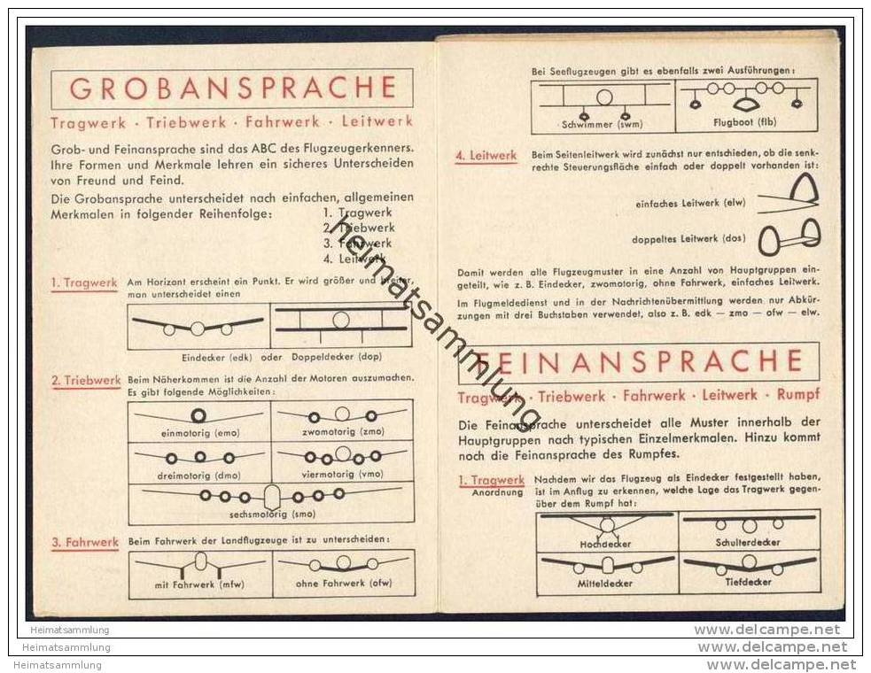 Grundlagen Für Die Grob- Und Feinansprache - Oktober 1943 - Lehrstab Für Luftwaffenfragen Der Kriegsmarine - 5. Zeit Der Weltkriege