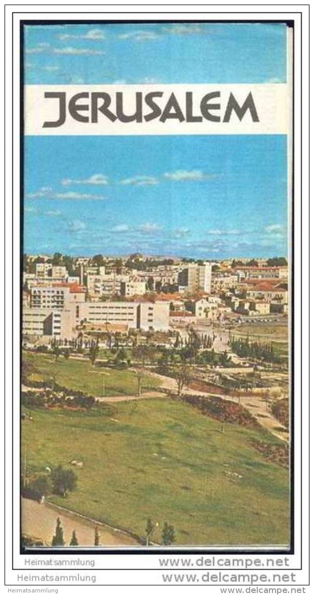 Israel - Jerusalem 1964 - Stadtplan / M. Gabrieli - Faltblatt Mit 10 Abbildungen - Asien Und Nahost