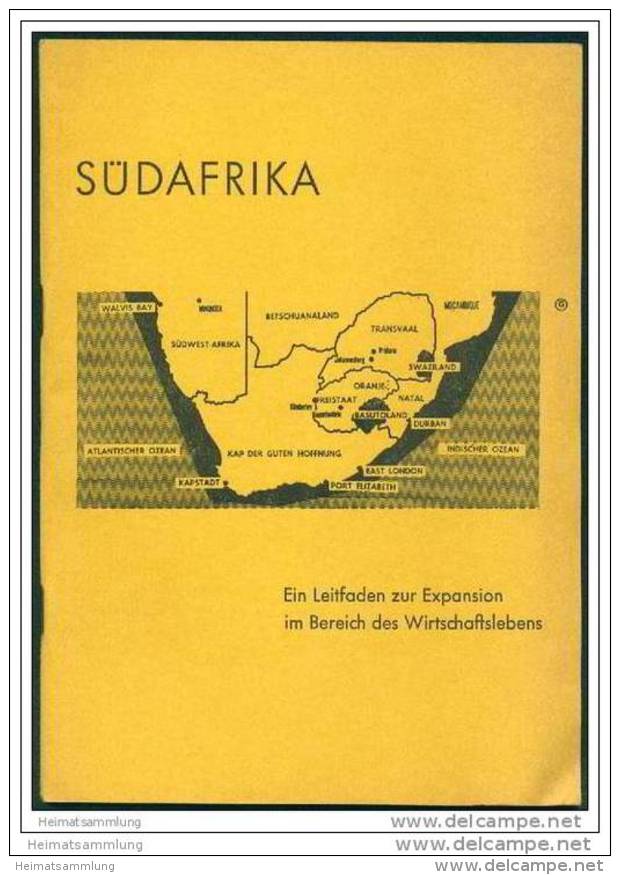 Südafrika - Ein Leitfaden Zur Expansion Im Bereich Des Wirtschaftslebens 1960 - 52 Seiten Wirtschaftsdaten - Afrique