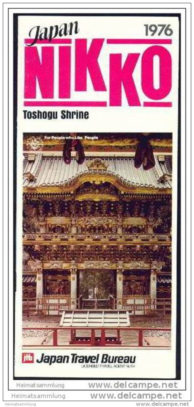 Japan 1976 - Nikko - Faltblatt Mit 11 Abbildungen - Asien Und Nahost