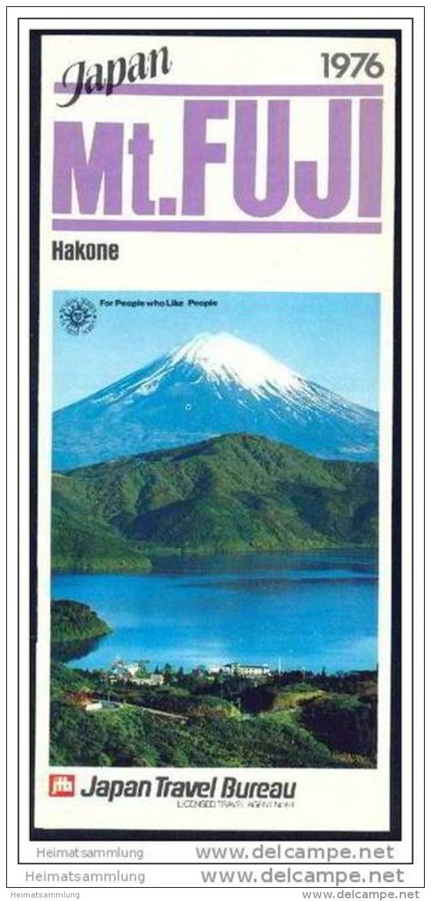 Japan 1976 - Mt. Fuji - Faltblatt Mit 6 Abbildungen - Asien Und Nahost
