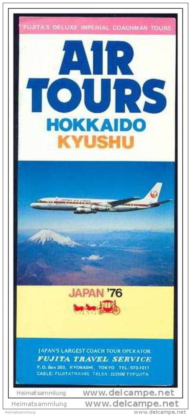 Japan - Hokkaido Kyushu 1976 - Faltblatt Mit 14 Abbildungen - Asien Und Nahost