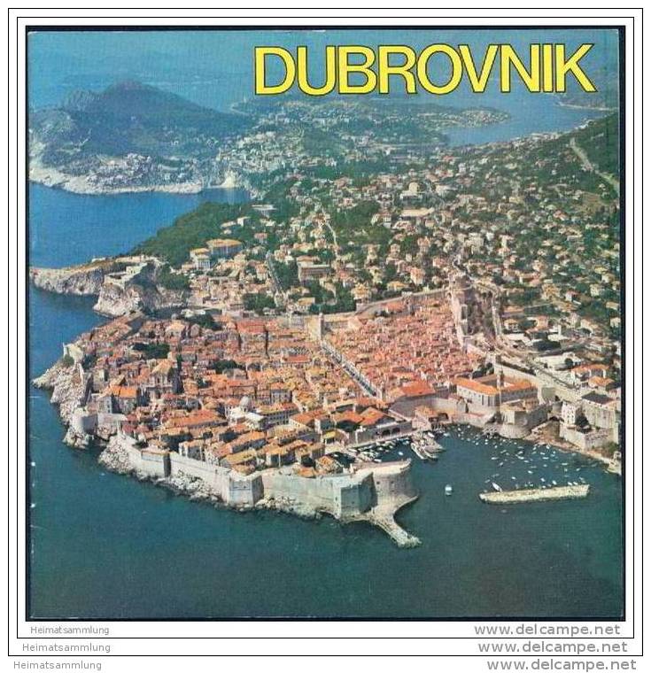 Kroatien 1978 - Dubrovnik - 20 Seiten Mit über 50 Abbildungen - Reliefkarte / De Zulian - Kroatië