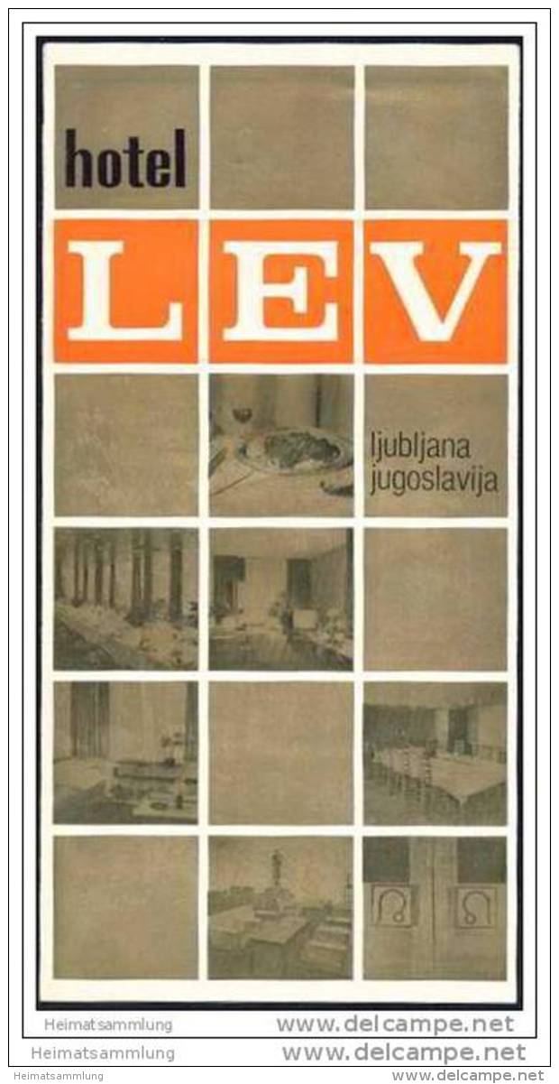 Slowenien - Ljubljana 1977 - Hotel Lev - Faltblatt Mit 11 Abbildungen - Slovenia