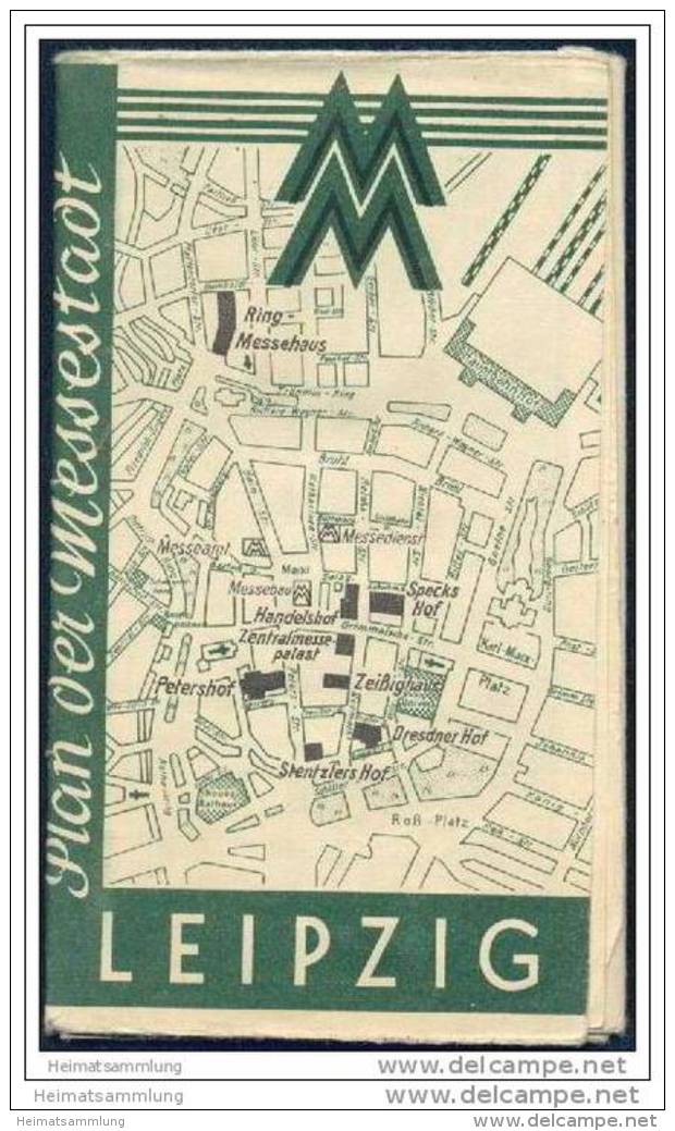 Leipzig 1947 - Plan Der Messestadt - Herausgeber Leipziger Messeamt - Saxe