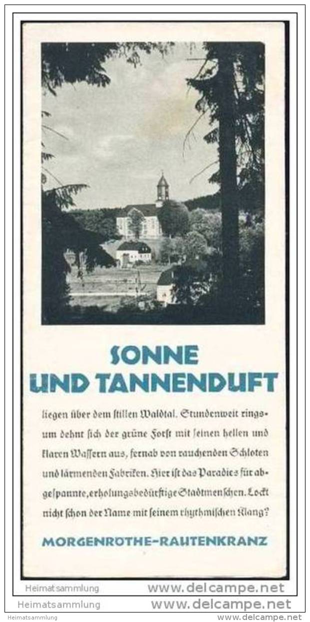 Morgenröthe-Rautenkranz 30er Jahre - Faltblatt Mit 7 Abbildungen - Saxe