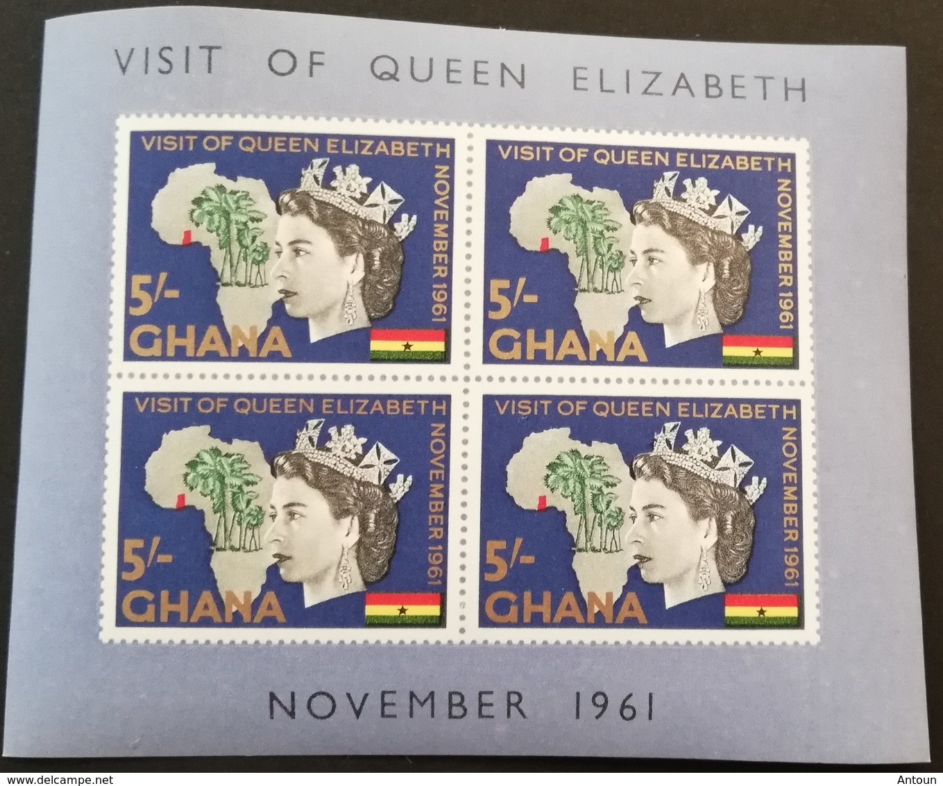 Ghana 1961 Visit Of Queen Elizabeth  11  To Ghana S/S - Ghana (1957-...)