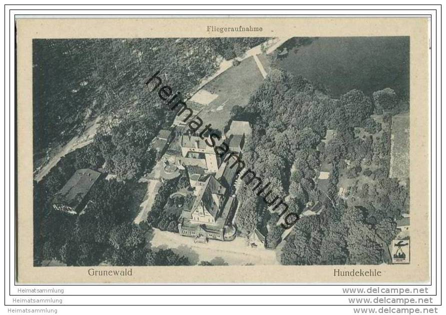 Berlin-Grunewald - Hundekehle - Fliegeraufnahme Ca. 1930 - Grunewald