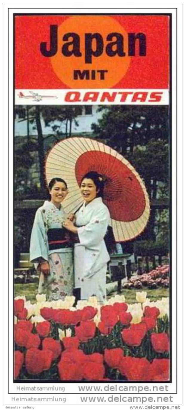 Japan Mit Qantas 70er Jahre - 8 Seiten Mit 20 Abbildungen - Asia & Near-East