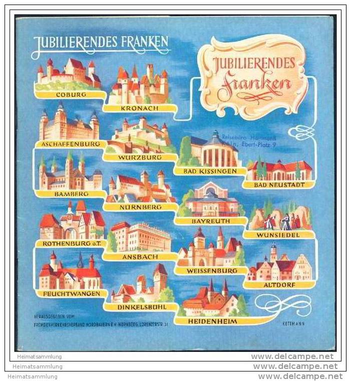 Jubilierendes Franken 1952 - 20 Seiten Mit 18 Abbildungen Von Altdorf Bis Wunsiedel - Bayern