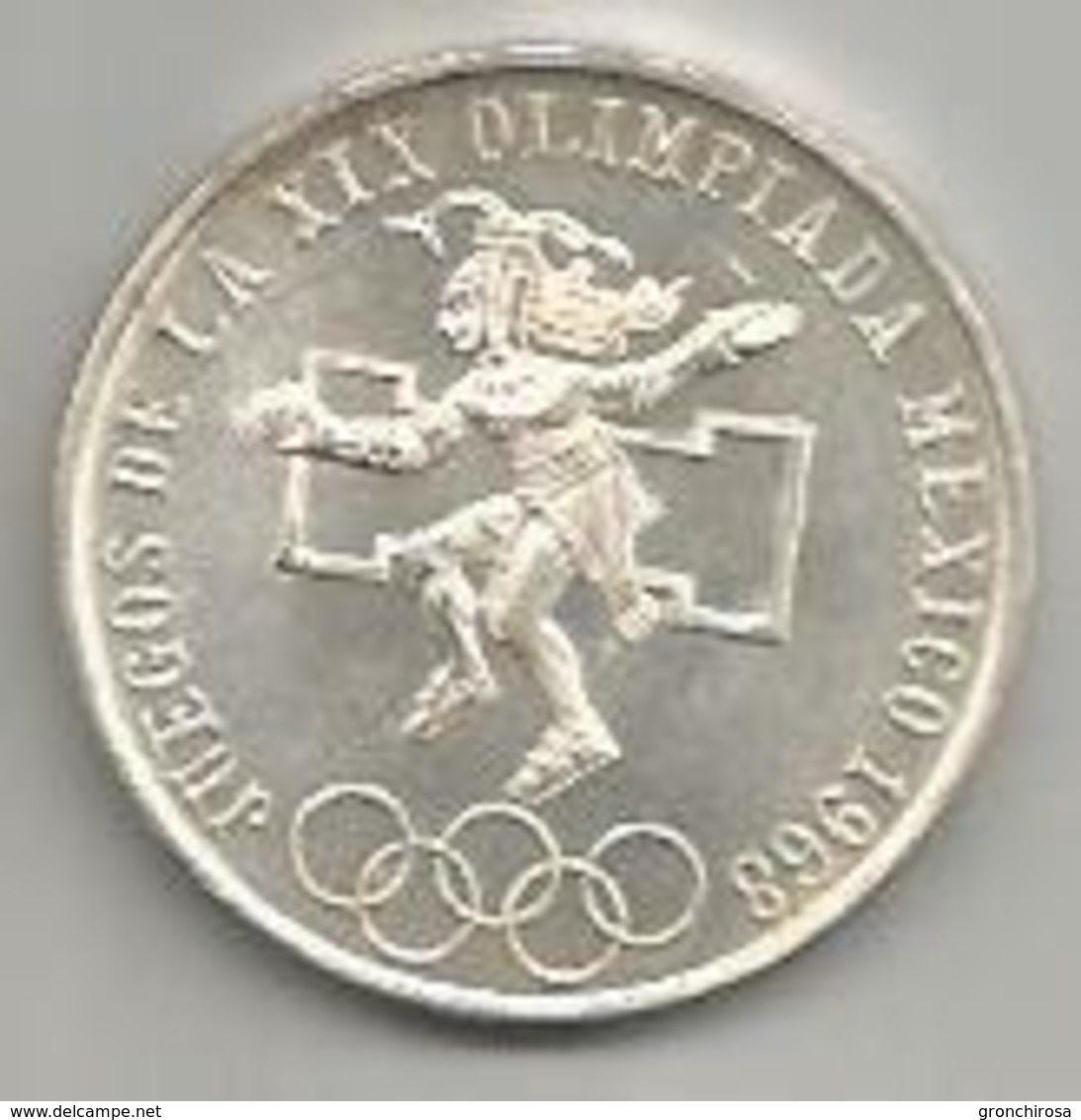 Messico, 25 P., 1968, Giochi Olimpici, Ag. - Messico