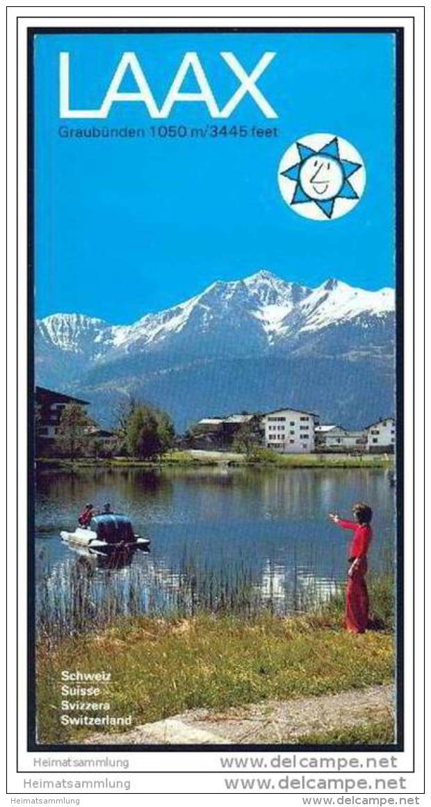 Laax 70er Jahre - Faltblatt Mit 22 Abbildungen - Faltblatt Luftseilbahnen Skilifte Sesselbahnen Fahrplan Und Preise - Svizzera