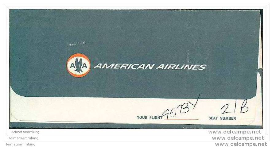 AA - American Airlines 1968 - Mexico Dulles Washington - Biglietti