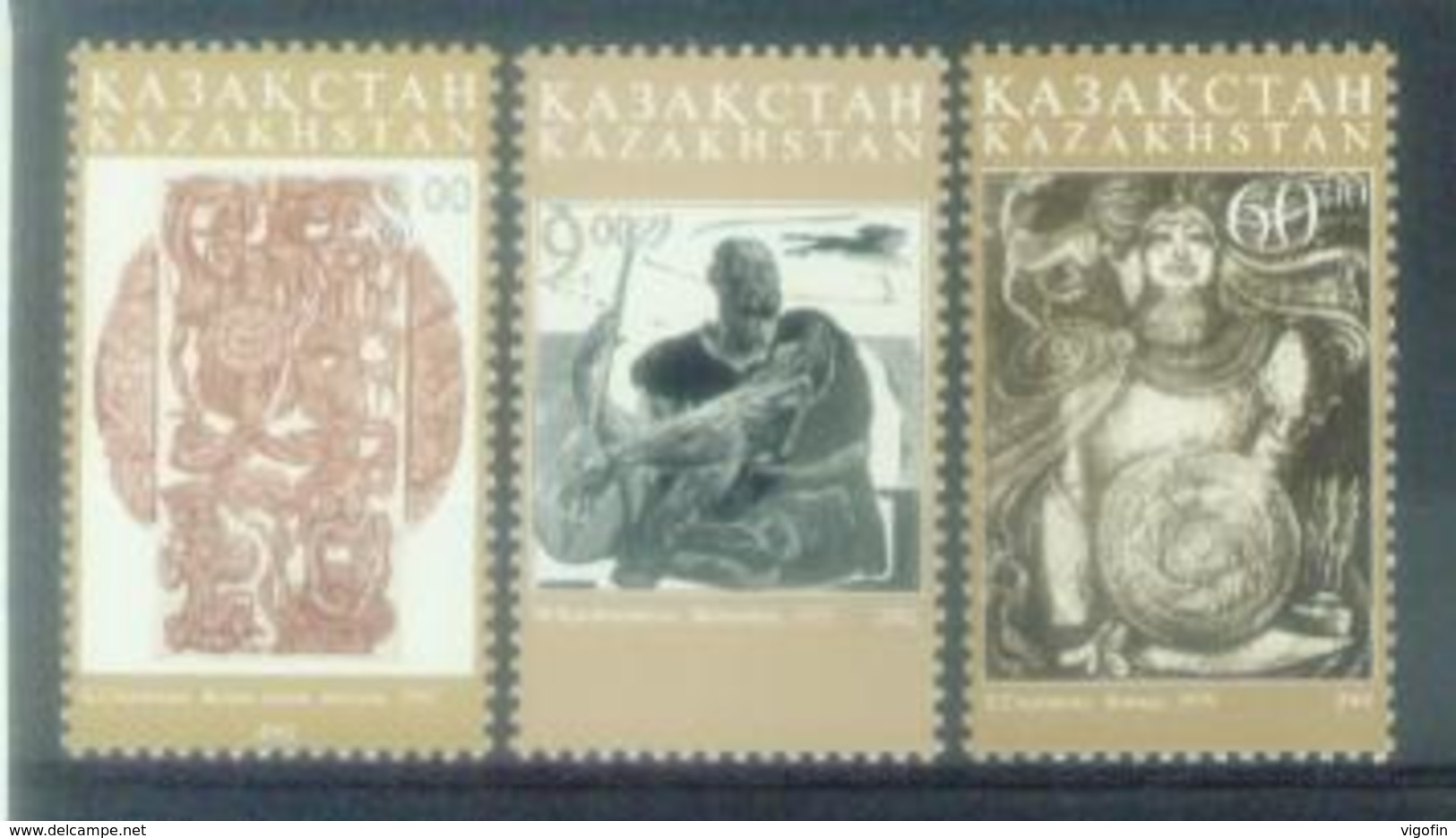 KZ 2003 Arts, KAZAKISTAN, 1 X 3v, MNH - Kasachstan