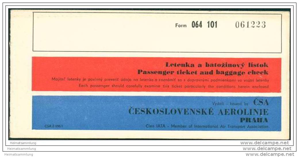 CSA - Ceskoslovenske Aerolinie Praha 1977 - Prague Paris - Europa