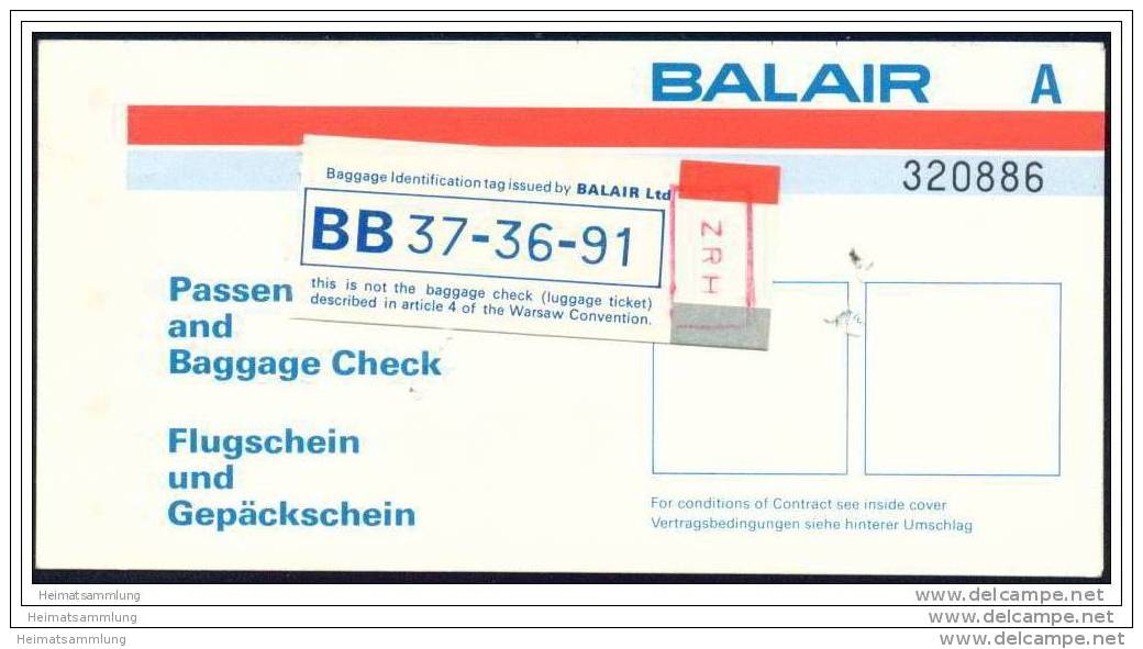 Balair - Zurich Rio Zurich - Europa