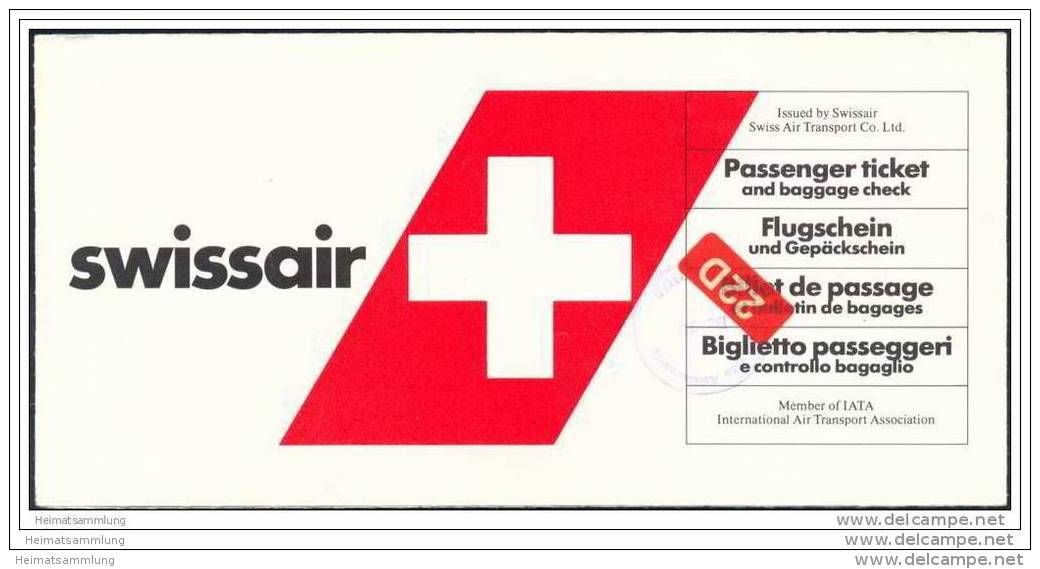 Swissair - Zurich Caracas Porlamar Caracas Zurich - Europe