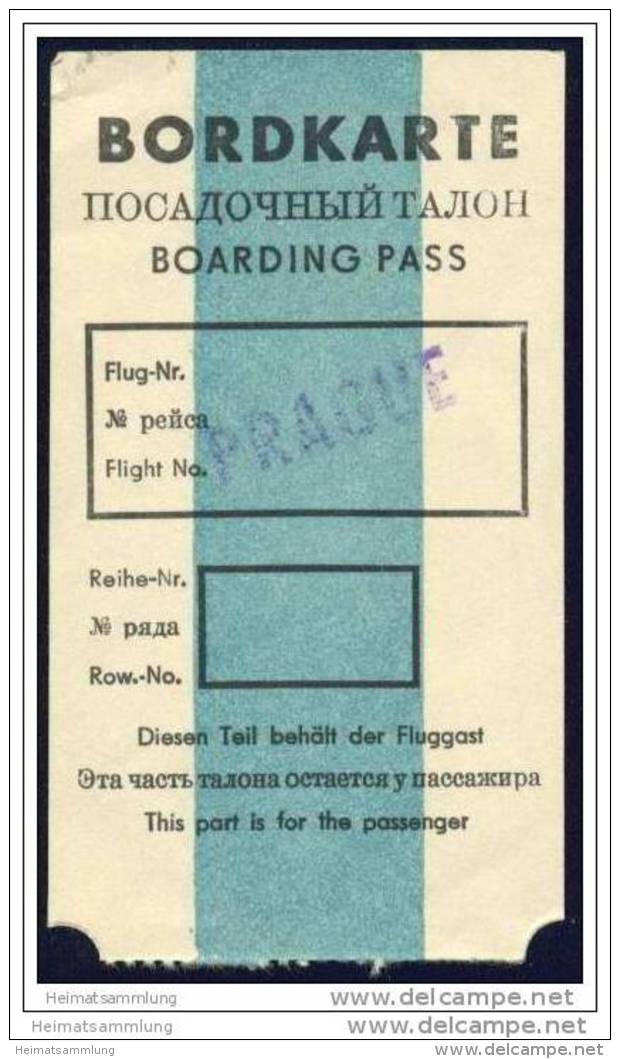 Boarding Pass - Interflug - Instapkaart