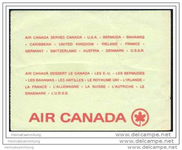 Boarding Pass - Air Canada - Bordkarten